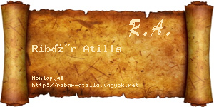 Ribár Atilla névjegykártya